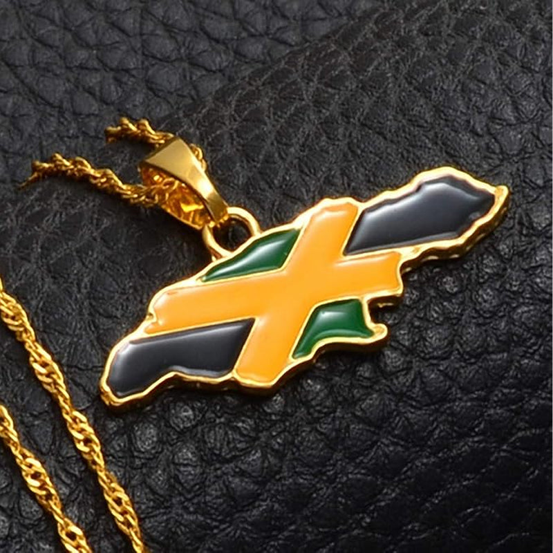 Kreativt kort og flag halskæde