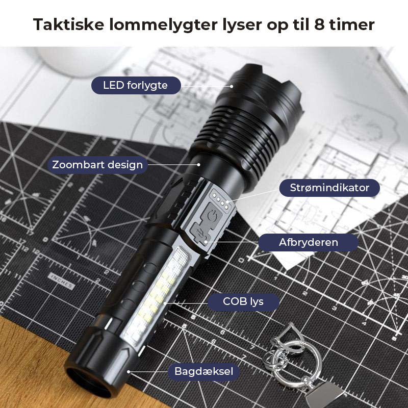 Lang rækkevidde hvid laser Ultra-lys lommelygte