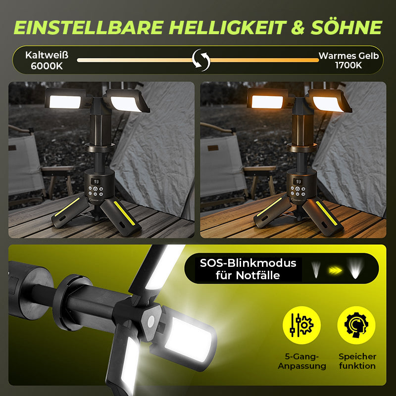 Teleskop-Campingleuchten mit Ständer