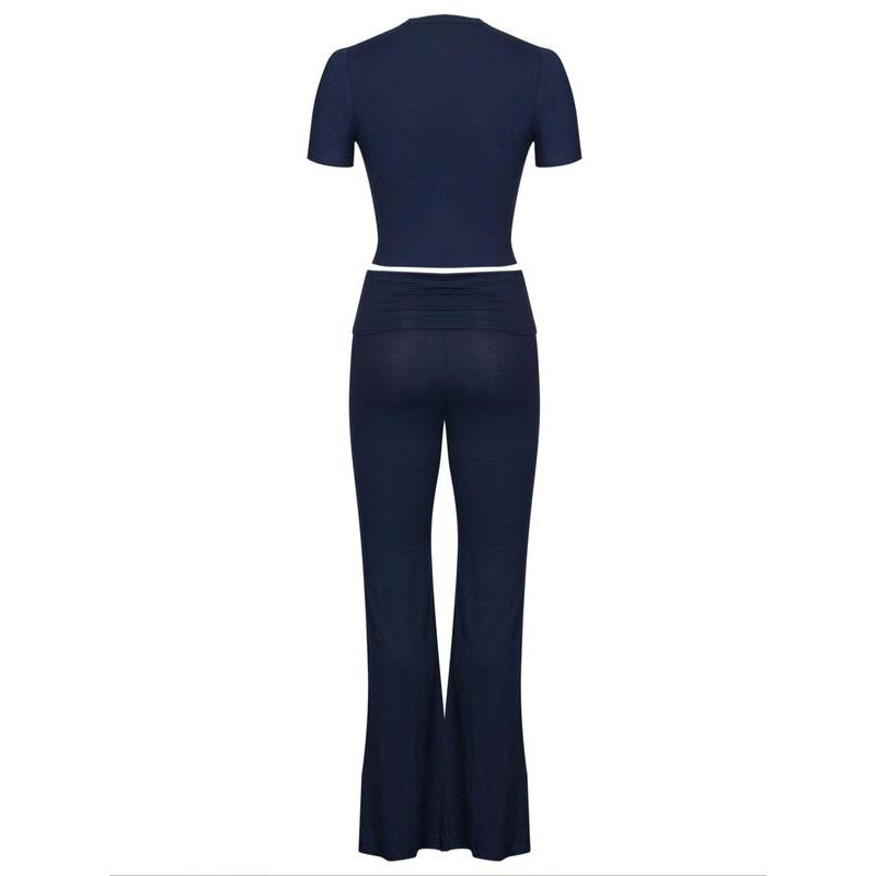 Einfarbiges Loungewear-Set für Damen