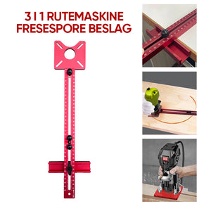 3 i 1 Router Fræsning Sporebeslag