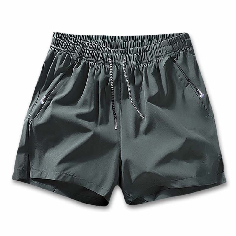Schlichte, einfarbige Shorts mit Kordelzug und Tasche für Herren