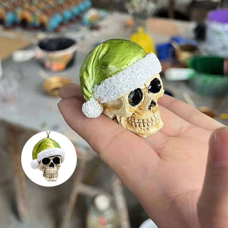 Miniskelet med julehat