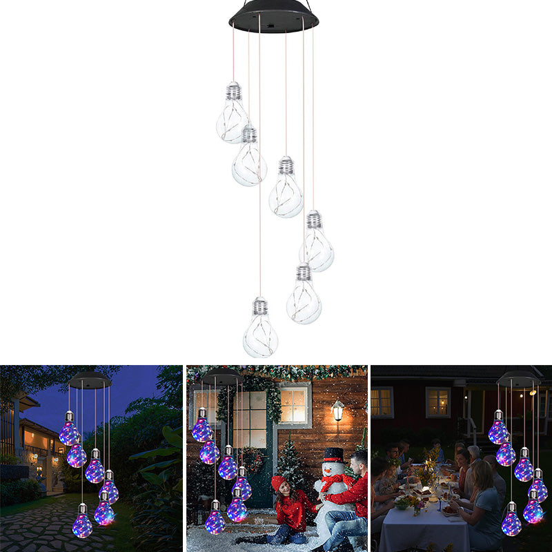 Solarbetriebenes LED-Windspiellicht