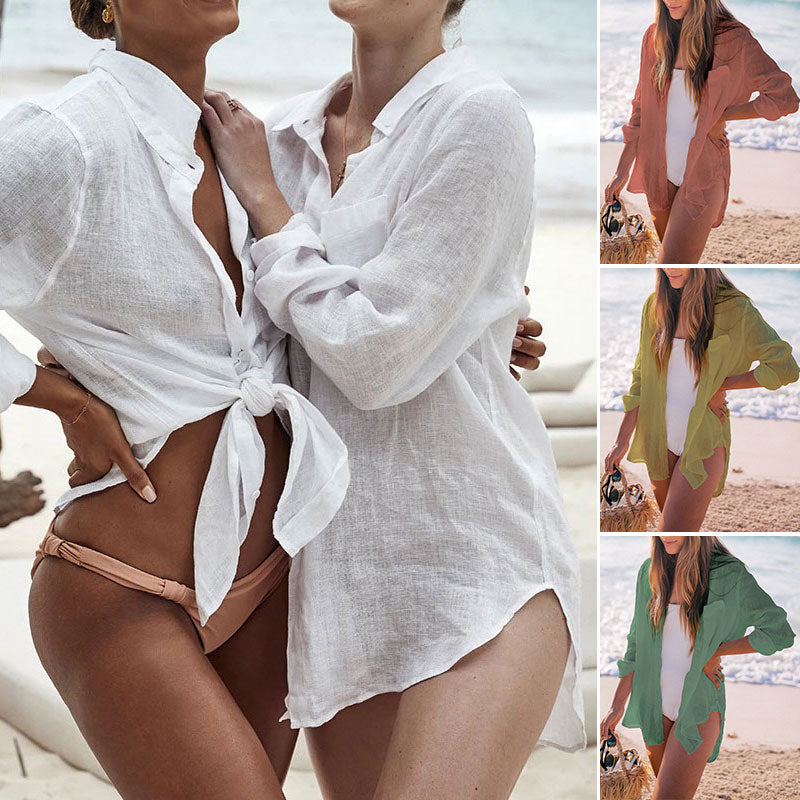 Halbdurchsichtiges Boho Cover Up für Frauen