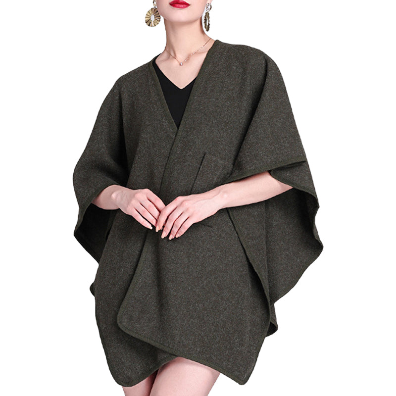 Damen Cape-Tuch in Uni-Farbe