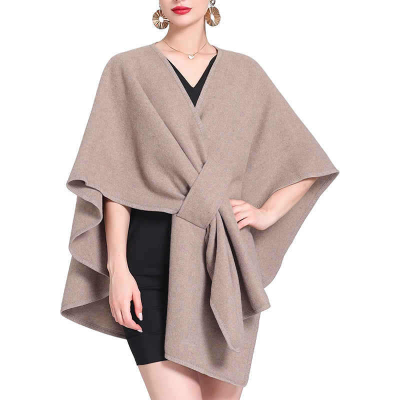 Damen Cape-Tuch in Uni-Farbe