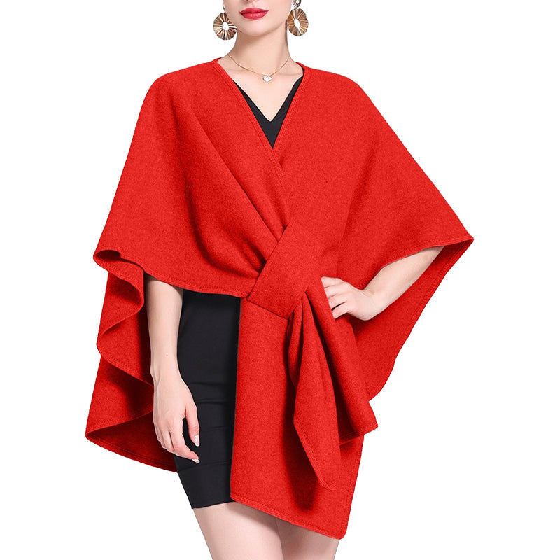 Damen Cape-Tuch in Uni-Farbe