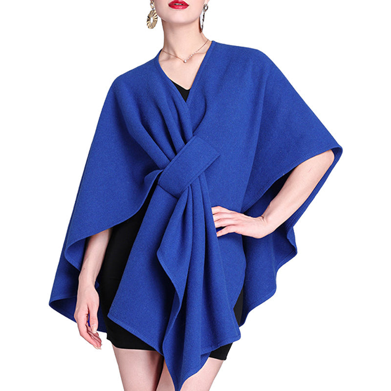 Damen Cape-Tuch in Uni-Farbe