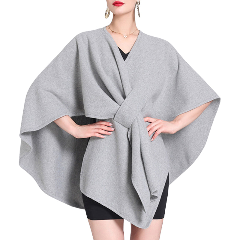 Damen Cape-Tuch in Uni-Farbe