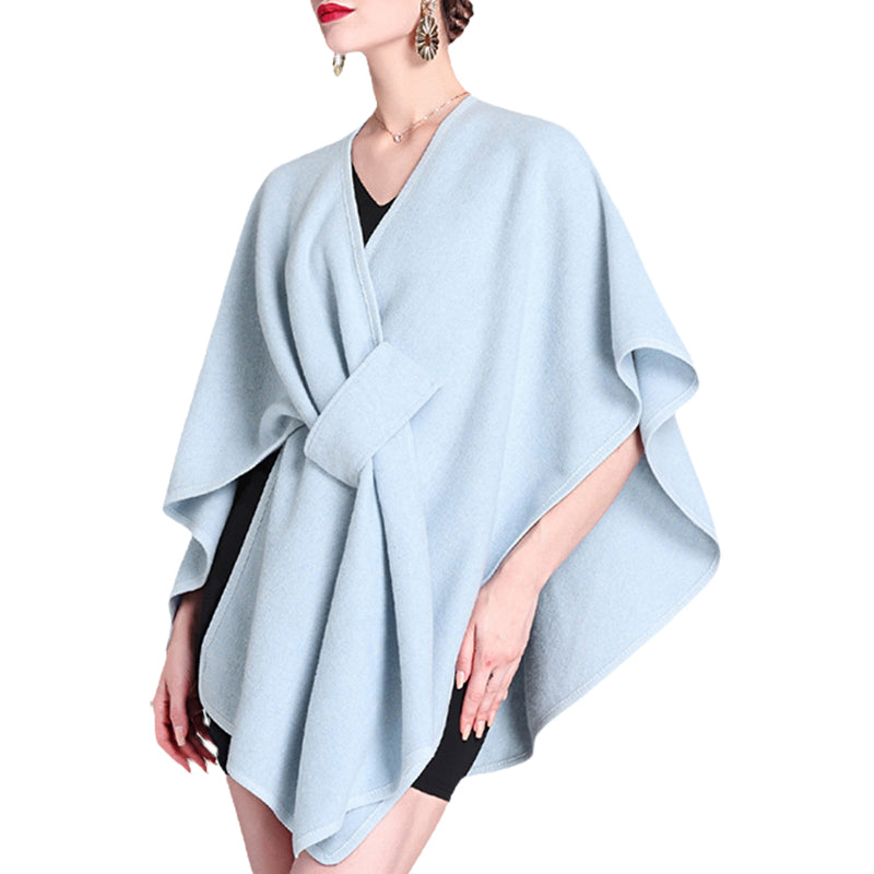 Damen Cape-Tuch in Uni-Farbe