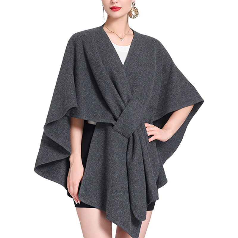 Damen Cape-Tuch in Uni-Farbe