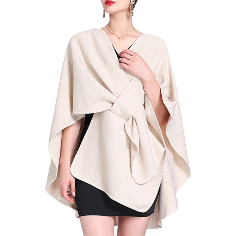 Damen Cape-Tuch in Uni-Farbe