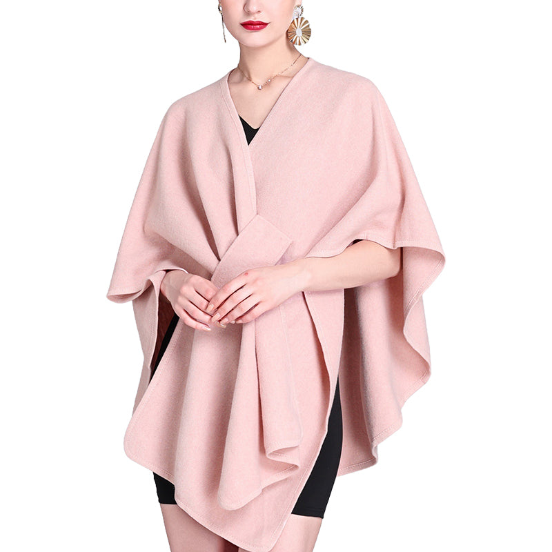 Damen Cape-Tuch in Uni-Farbe