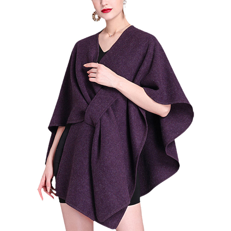 Damen Cape-Tuch in Uni-Farbe