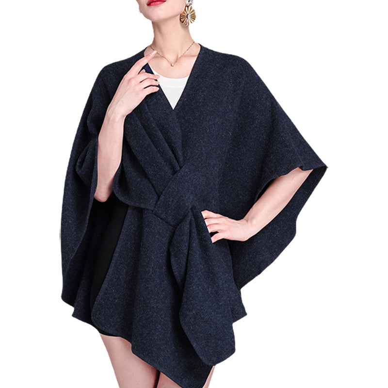 Damen Cape-Tuch in Uni-Farbe