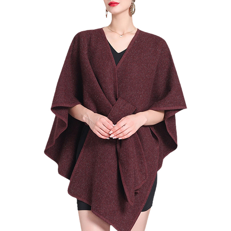 Damen Cape-Tuch in Uni-Farbe