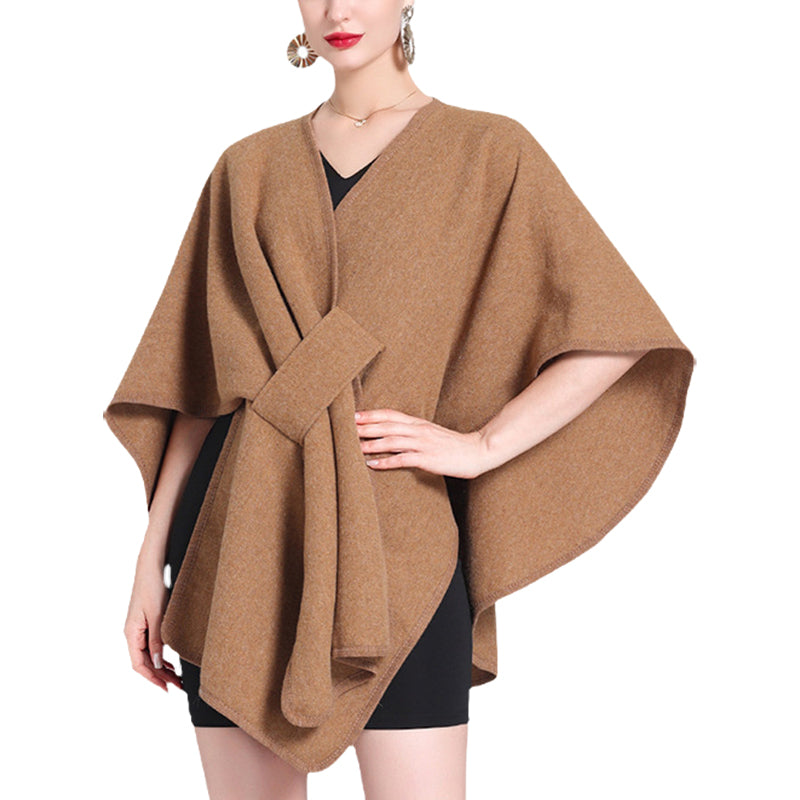 Damen Cape-Tuch in Uni-Farbe