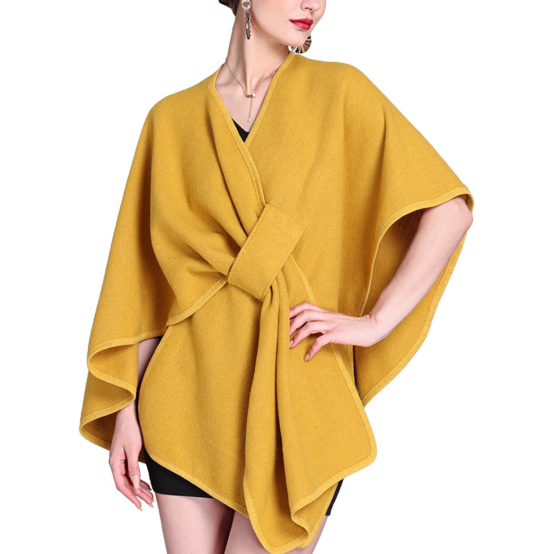 Damen Cape-Tuch in Uni-Farbe