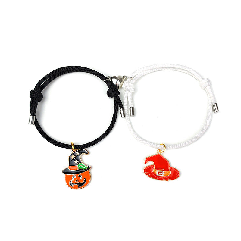 Süßes Halloween Herz Magnetpaar passendes Armband