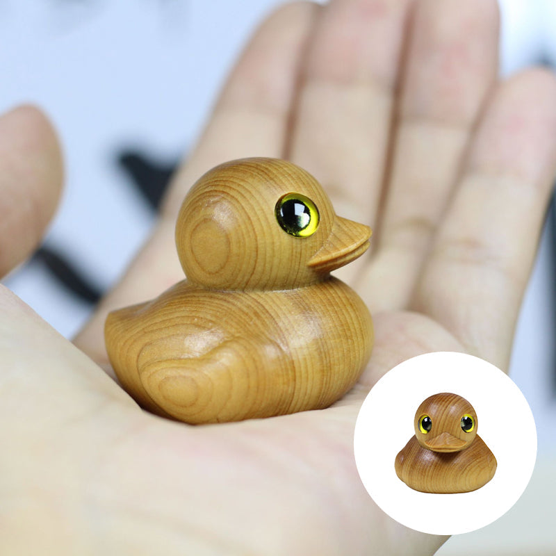 Håndlavet gummiand i træ