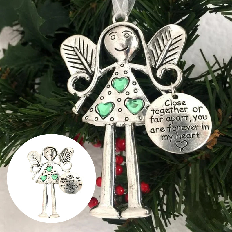 Skøre Smukke Venner For Evigt - Engel Ornament Julegave