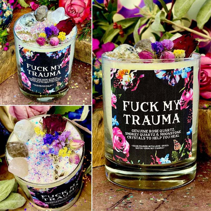 „F*ck My Trauma“ Kerze