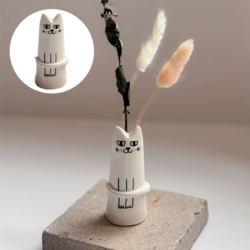 Katze Kleine Vase