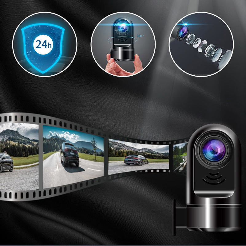 1080P HD 360° roterende Mini ADAS Dashcam