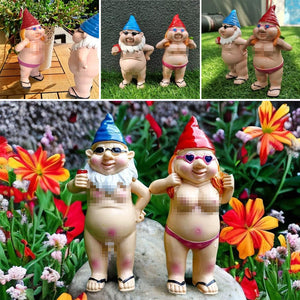 Fræk havenisse Sjov statue