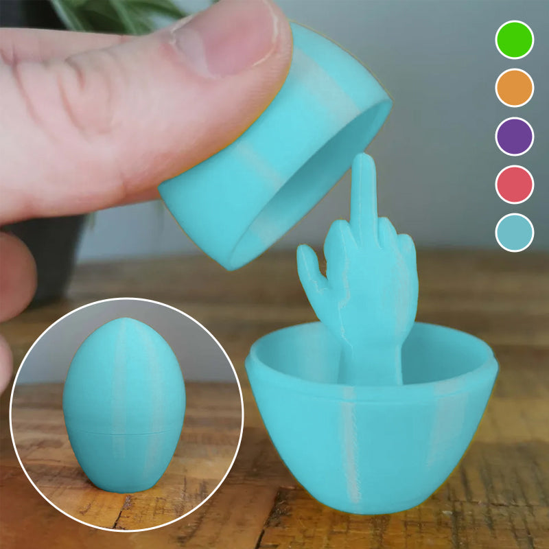 Lustiges 3D-gedrucktes Mittelfinger-Ei