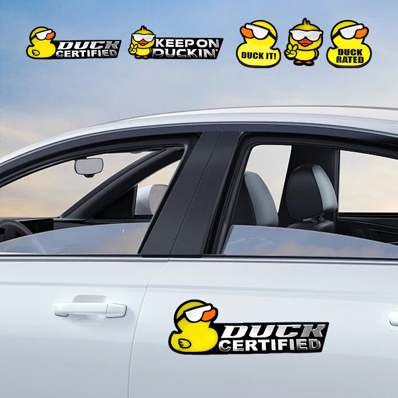 Lustiges Enten-Auto-LKW-Abzeichen