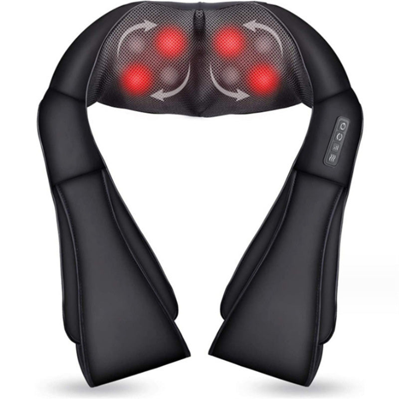 Schultermassagegerät mit Rotlichtheizung und Knetfunktion