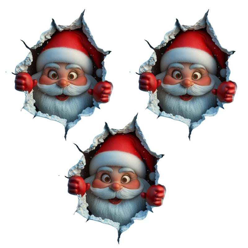 Weihnachtsmann-Wandtattoo-Set