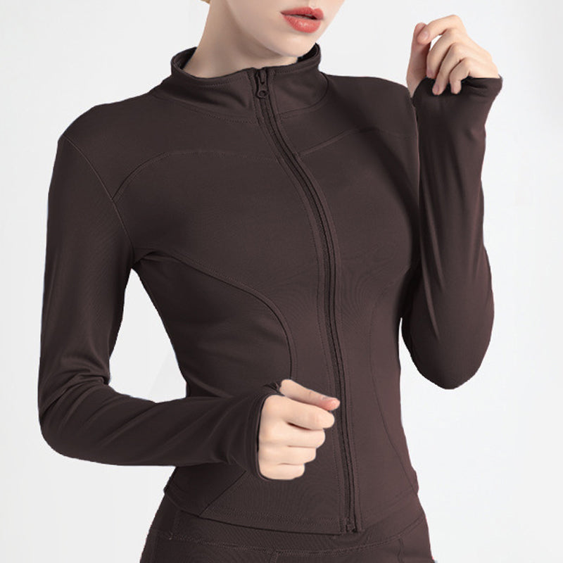 Schnell trocknende Yoga-Langarmjacke für Damen