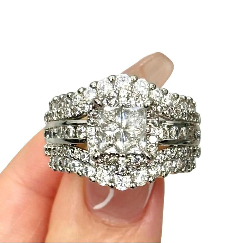 Quadratischer Fünf-in-Eins-Ring für Damen