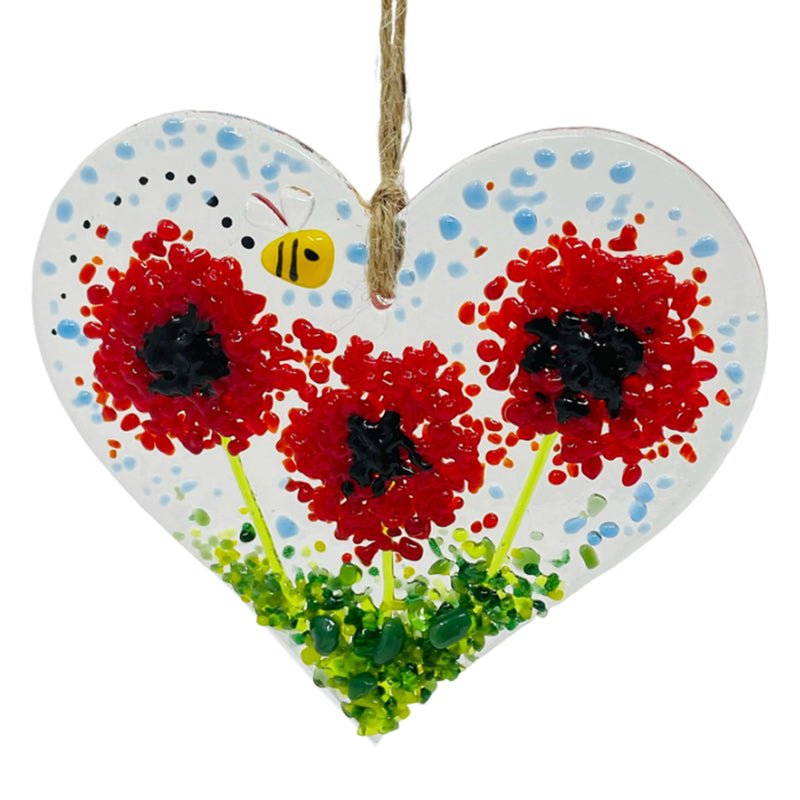 Herzförmiger Blumenanhänger
