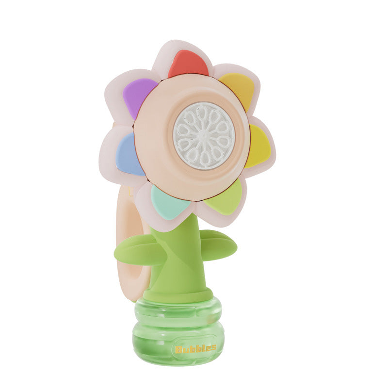 Tragbares elektrisches Seifenblasenspielzeug in Sonnenblumenform
