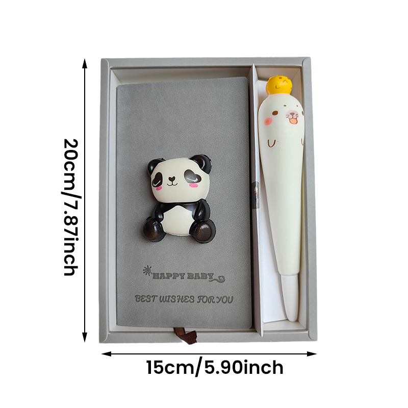 Entzückendes Panda Dekompressions-Notizbuch Set