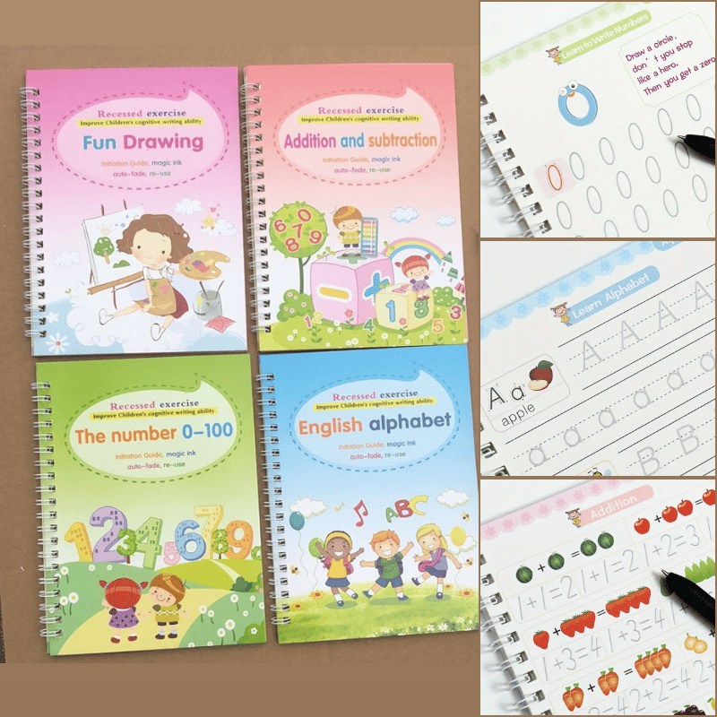 Magisches Übungsbuch mit Rillen