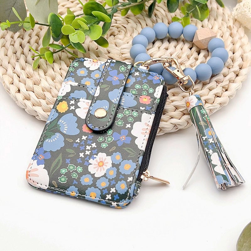 Stilvoller Kartenhalter mit Silikonperlenarmband