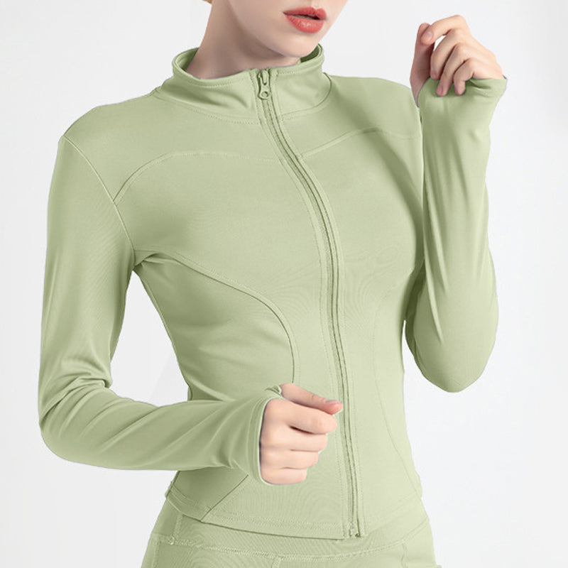 Schnell trocknende Yoga-Langarmjacke für Damen