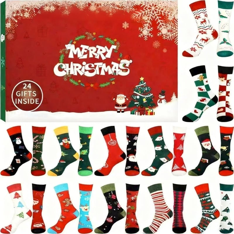 Weihnachts-Countdown-Socken-Blindbox