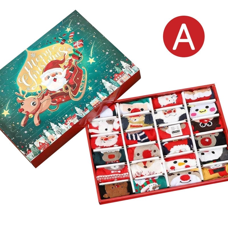 Weihnachts-Countdown-Socken-Blindbox