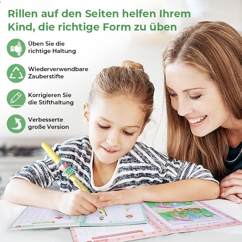 Magisches Übungsbuch mit Rillen