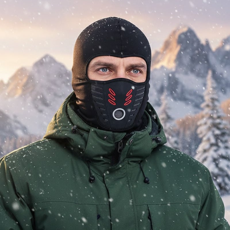 Winterfester, winddichter und wärmender Fleece-Gesichtsmaske für Radfahren und Outdoor-Sportarten