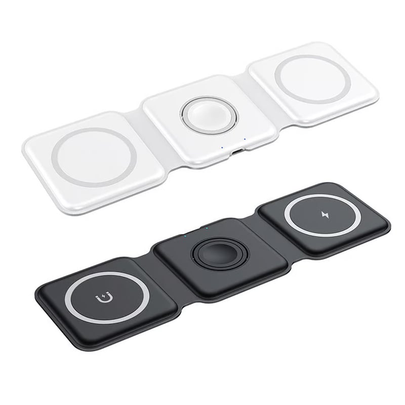 Ny foldbar 3-i-1 trådløs oplader
