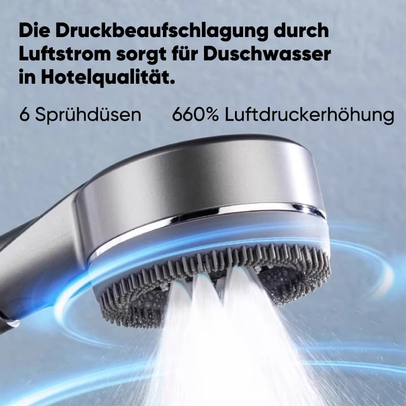 Druckverstärktes Handdusch-Set mit Bürste
