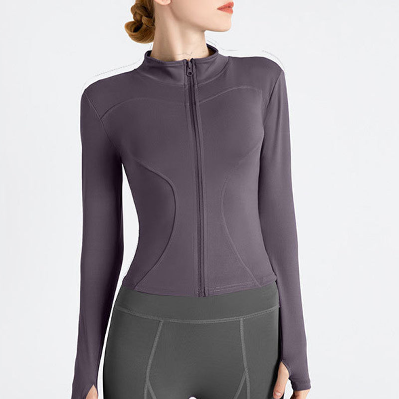 Schnell trocknende Yoga-Langarmjacke für Damen
