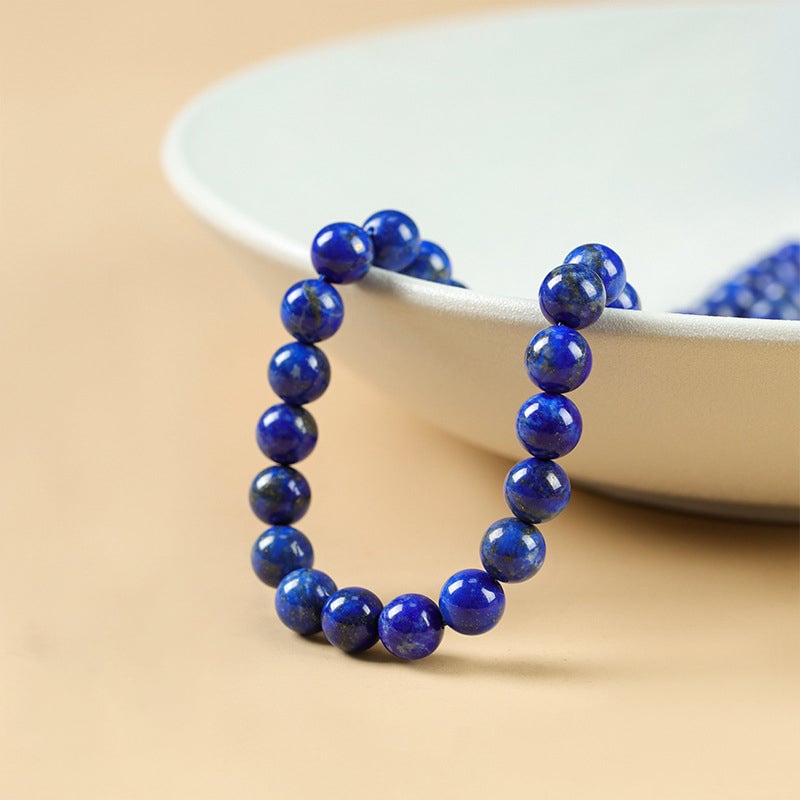 Naturlig Lapis Lazuli stenperlearmbånd